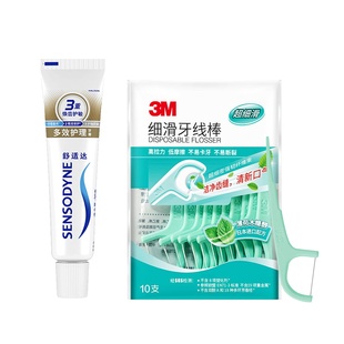 【U先试用】口腔护理礼包3M薄荷牙线+舒适达牙膏组合