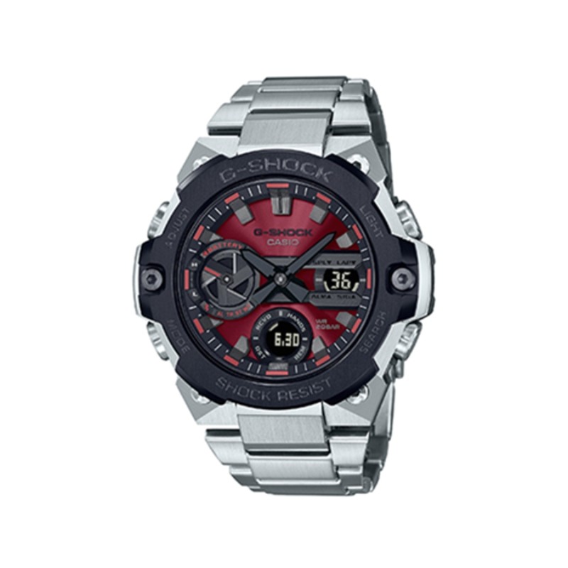 卡西欧G-SHOCK光能蓝牙钢铁之心GST-B400-1A AD BD-1A2王一博同款
