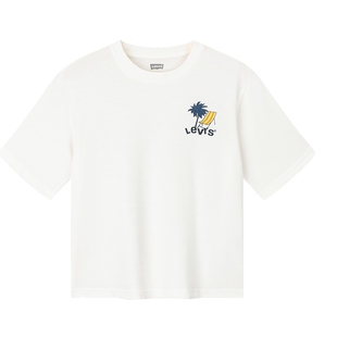 【凉感透气】Levis李维斯儿童男童短袖T恤2025夏季新款运动上衣女