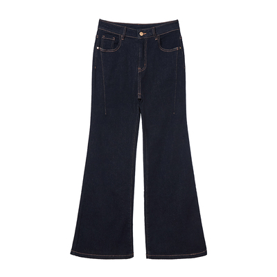 VIEA.ING薇迎商场同款加绒牛仔裤女2025冬新年回归乡野裤子微喇裤