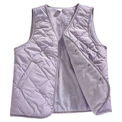 加绒女士保暖马甲女秋冬加厚背心