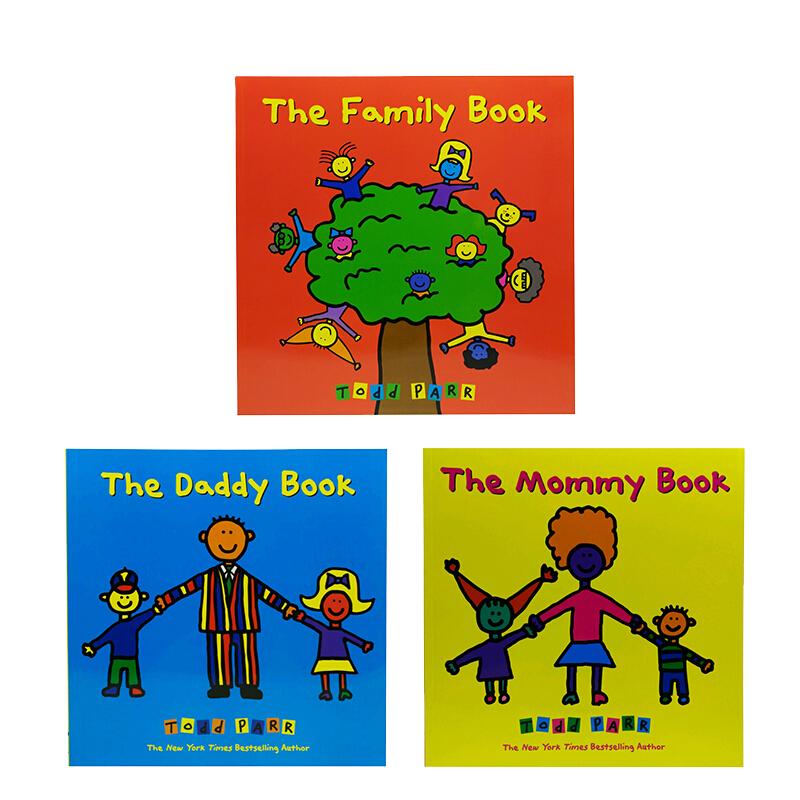 正版 3册 儿童英文原版绘本 The Mommy Book等 Todd Parr亲情3册绘本 2~5岁 The Daddy Book单词课外读物 The Family Book