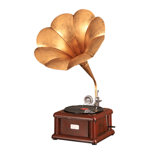 美式复古留声机摆件家居客厅音乐酒吧咖啡厅装饰品橱窗摆设老物件