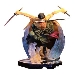 海贼王手办模型鬼斩索隆三刀流路飞艾斯山治动漫摆件周边儿童玩具