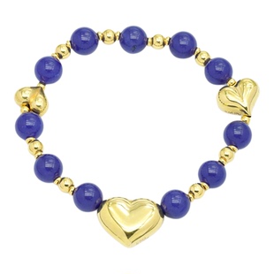 【店铺专属】18k金爱心屁桃玉珠手串轻奢设计款【WT0408】不脱模