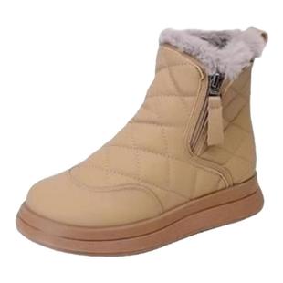 品牌真皮保暖雪地靴女2025冬季新款加绒加厚棉鞋防滑东北大棉鞋