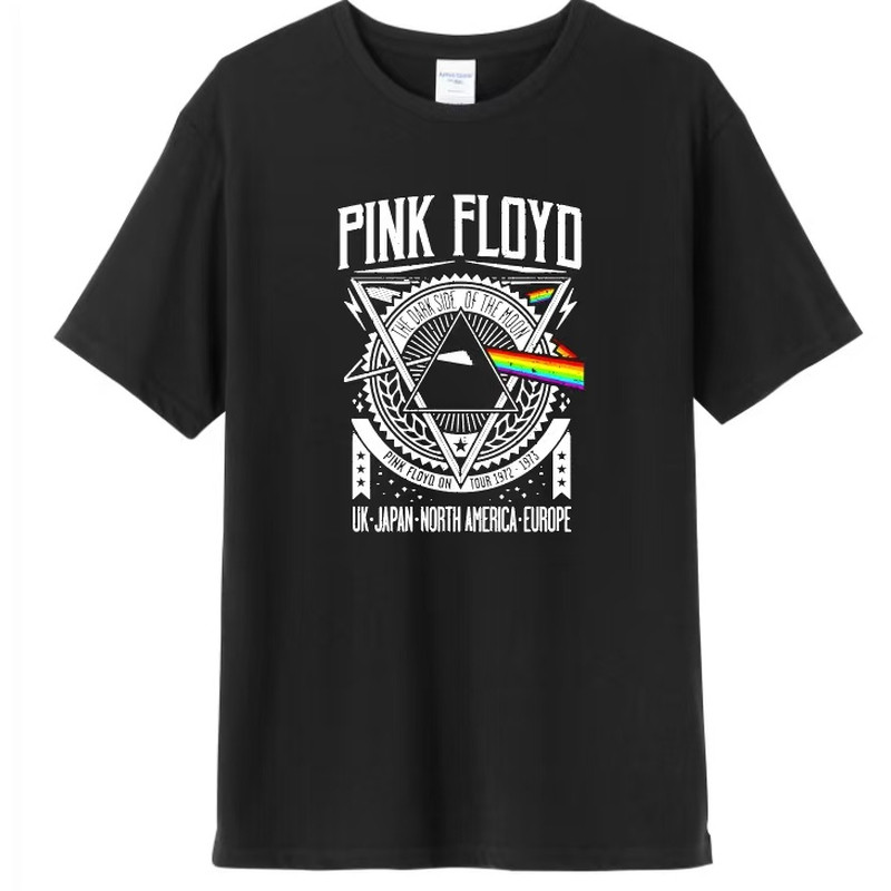 平克弗洛伊德短袖T恤PinkFloyd摇滚周边月之暗面纯棉男女同款