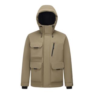 波司登羽绒服男冬季新品休闲连帽工装风户外露营军绿色外套