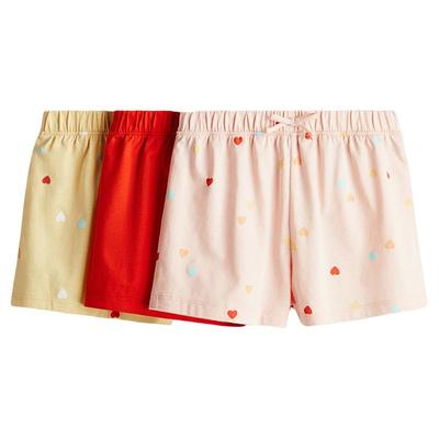 HM裤子2025夏新款童装女童3条装棉质短裤1282748