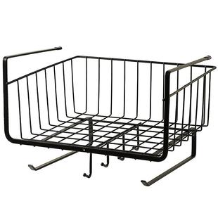 川岛屋橱柜下挂置物架厨房收纳神器用纸挂架悬挂分层吊柜桌下挂篮