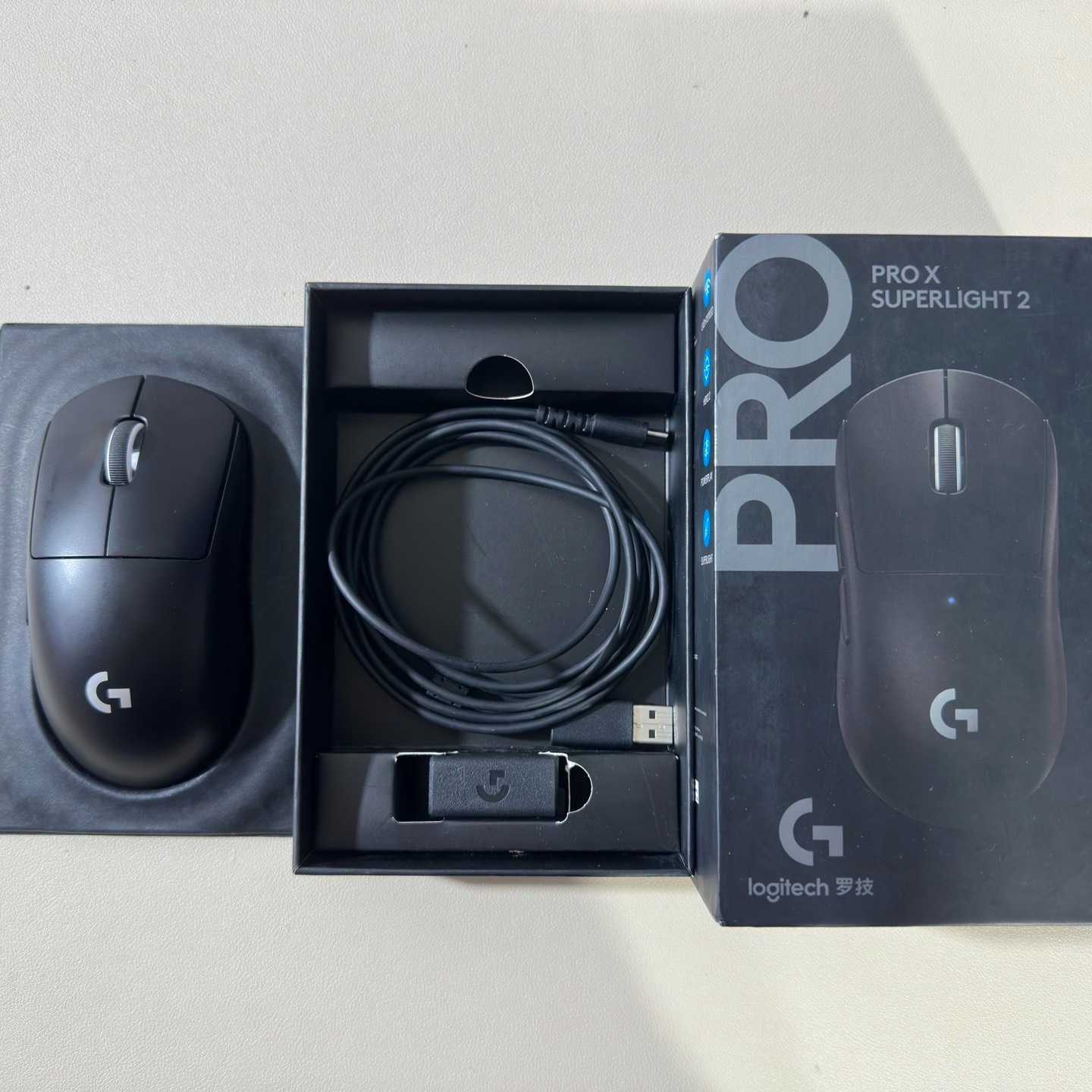 【议价-可维修】罗技PRO X SUPERLIGHT 2无线游戏鼠标 黑色 全新/