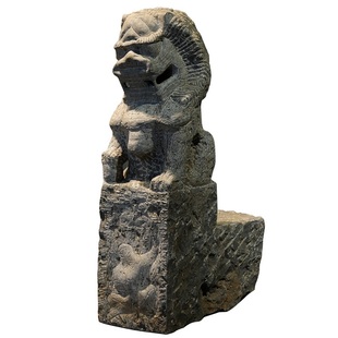 明清精品老石狮旧石雕门墩石户外庭院家用摆件室内仿古案头青石狮