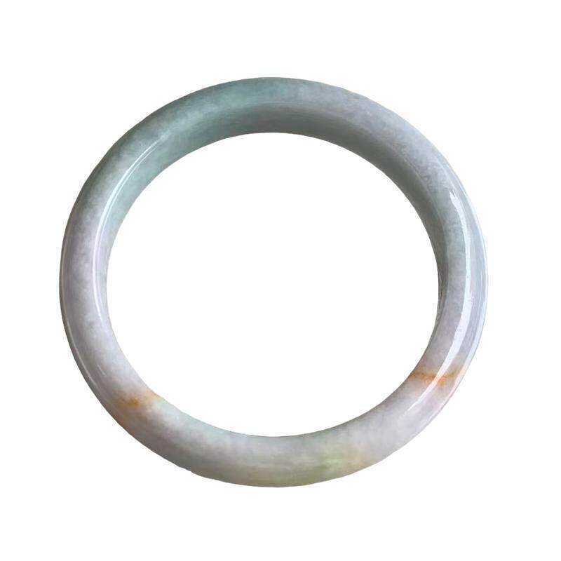 缅甸翡翠A货手镯三彩洒金56.8mm