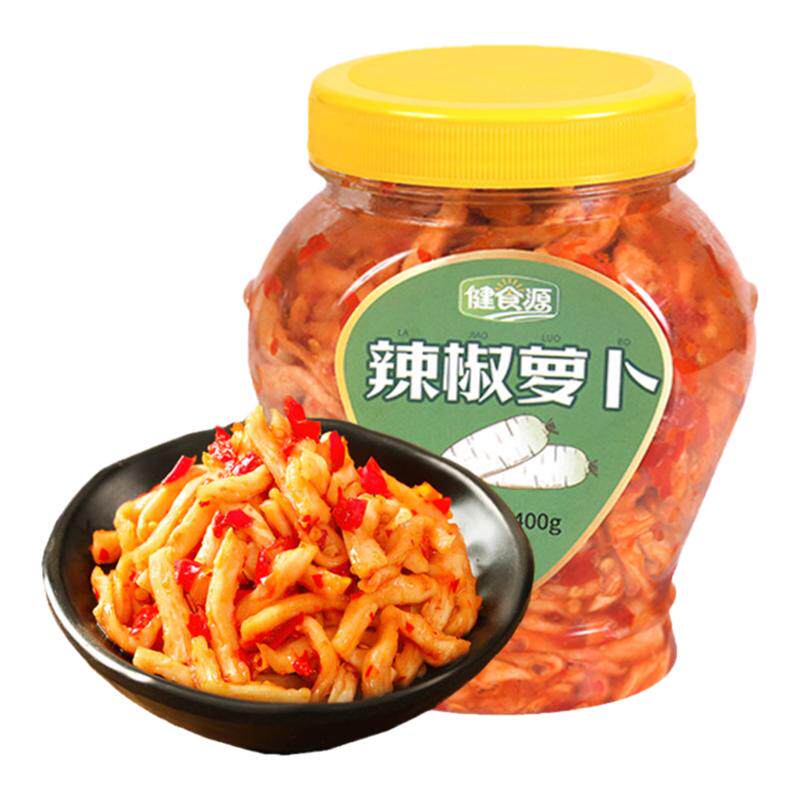 健食源无油辣椒萝卜干脆辣下饭菜400g湖南益阳特产洋姜咸菜工厂发