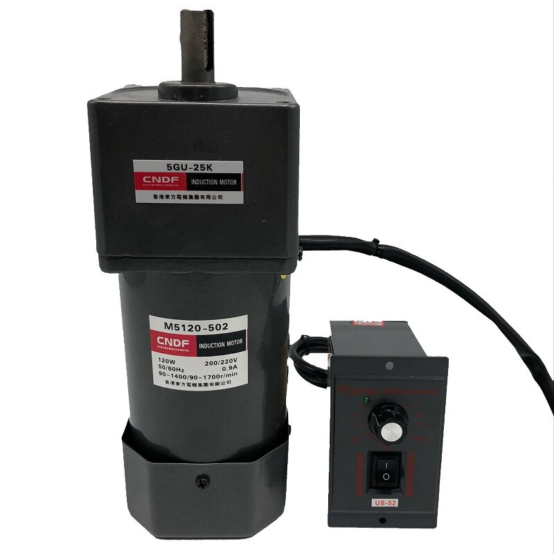 香港东方CNDF6W-120w-200W单三相220v微型齿轮减速箱调速定速电机