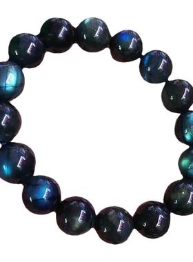 灰月光石手链天然原石拉长石礼物