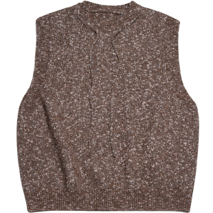 STILLYOU复古慵懒杂色圆领毛针织背心个性百搭叠穿无袖毛衣马甲春