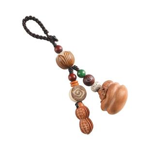 好事发生挂件桃木柿子花生好运柿柿如意钥匙扣汽车钥匙链高档挂饰