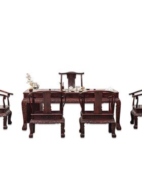恒丰檀阔叶黄檀茶桌工厂直销