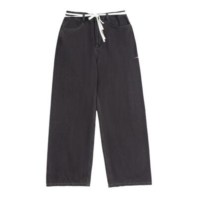 化学制品 滑板少年 宽松直筒牛仔裤 P2_BLK_JEANS