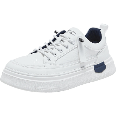 百思图男时尚百搭小白鞋