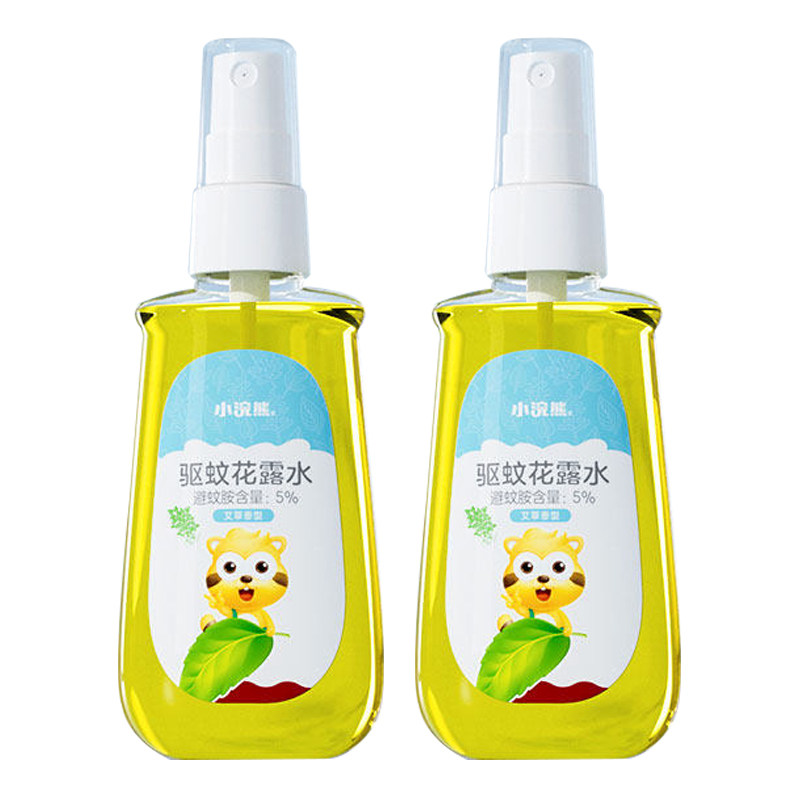 小浣熊驱蚊花露水喷雾防蚊虫户外便携紫草棒防蚊液