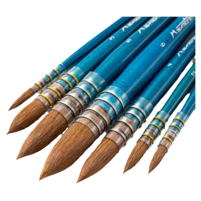 马蒂尼Mairtini 656系列混合貂毛画笔 蓝胖子手工水彩笔 拖把笔