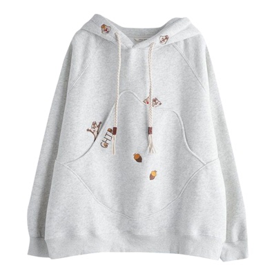 设计感小众小个子百搭连帽卫衣女