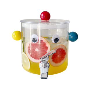 家用大容量冷水壶耐高温玻璃调酒桶带龙头泡茶凉水壶可乐饮料茶桶