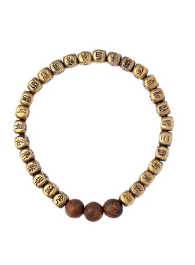 龙虎山金光咒朱砂本命年铜手链男