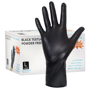 特厚一次性汽修手套丁腈橡胶钻石纹防滑耐油机械维修劳保耐磨工作