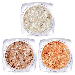 日本正品flicka nail arts天然云母薄片岩石片金属珠光薄美甲饰品