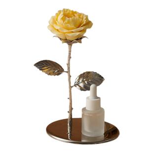【新年礼物】呈白黄玫瑰香氛摆件非遗白瓷花香薰礼盒家居扩香石