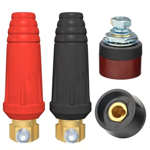 电焊机插头插座焊把线快速接头公母接线端子电缆专用全铜欧式快插