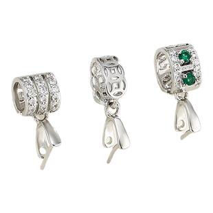 男女扣配件扣子18K金扣吊坠扣头瓜子扣翡翠玉器水晶夹扣项链扣