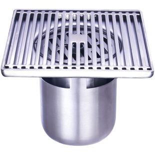 110管大口径304不锈钢加厚露台室外洗衣机双用防臭淋浴地漏大150