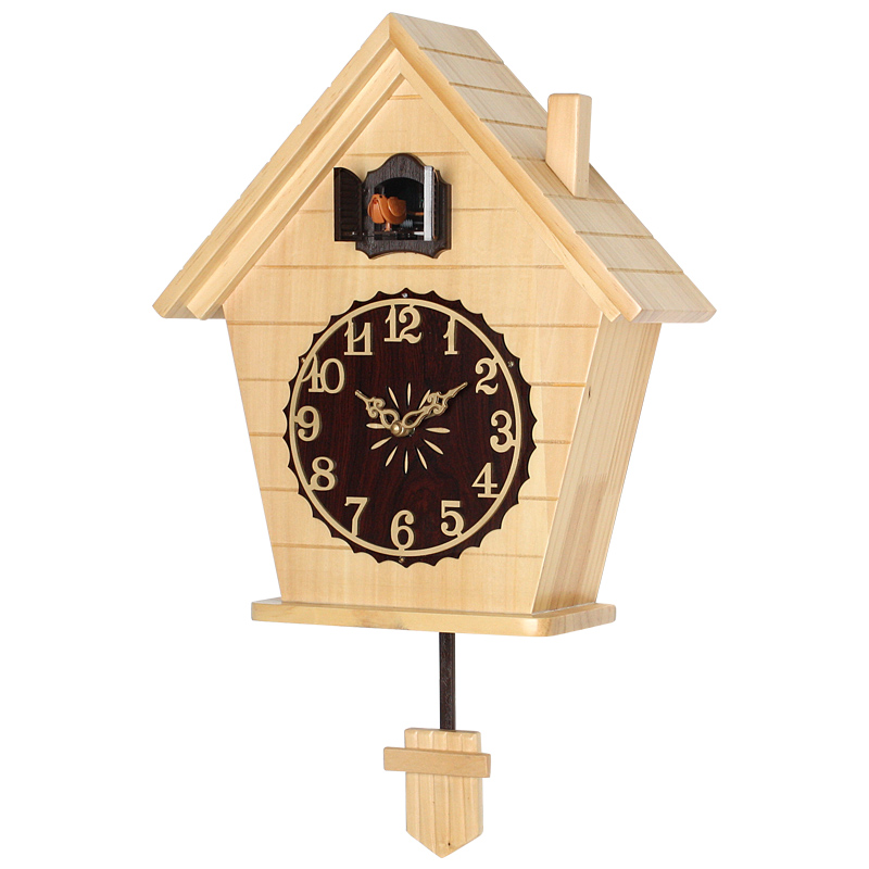 欧式可壁挂可座钟布谷鸟咕咕钟表家用简约可爱布谷咘咕智能报时表