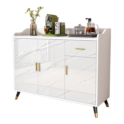 叶氏木语现代简约岩板餐边茶水柜