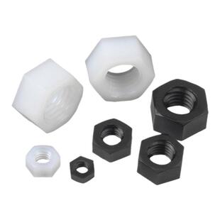 尼龙六角螺母塑料螺帽塑胶尼龙螺丝帽M2/M2.5/M3/M4M5M6M8M10M12
