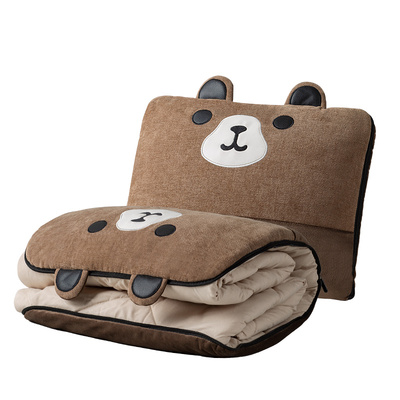 汽车抱枕被子两用车载高档卡通加厚二合一腰靠多功能空调被可折叠