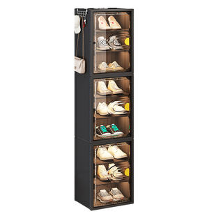 鞋柜收纳柜一体靠墙家用入户门鞋盒收纳盒门口窄小多层塑料鞋架子