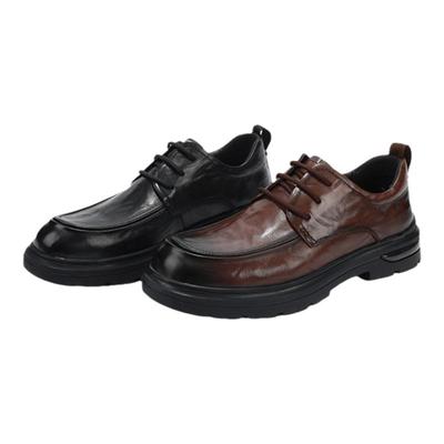 棕色商务正装鞋系带男士商务皮鞋