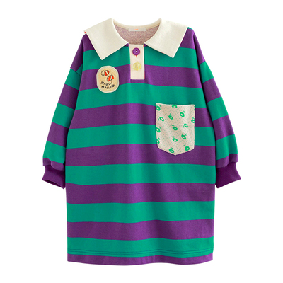 ilovej童装条纹连衣裙2022