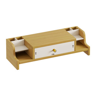 台式电脑增高架办公室桌面实木收纳置物架支撑架女生工位改造神器