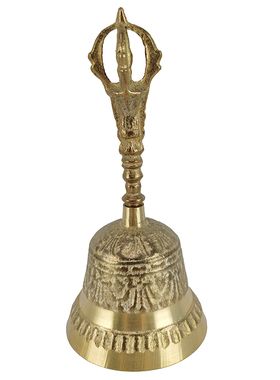 慈缘正堂黄铜复古手摇铃铛会议铃