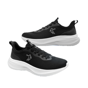 乔丹运动鞋男跑步鞋2025冬季新款官方正品轻便软底减震黑色跑鞋男