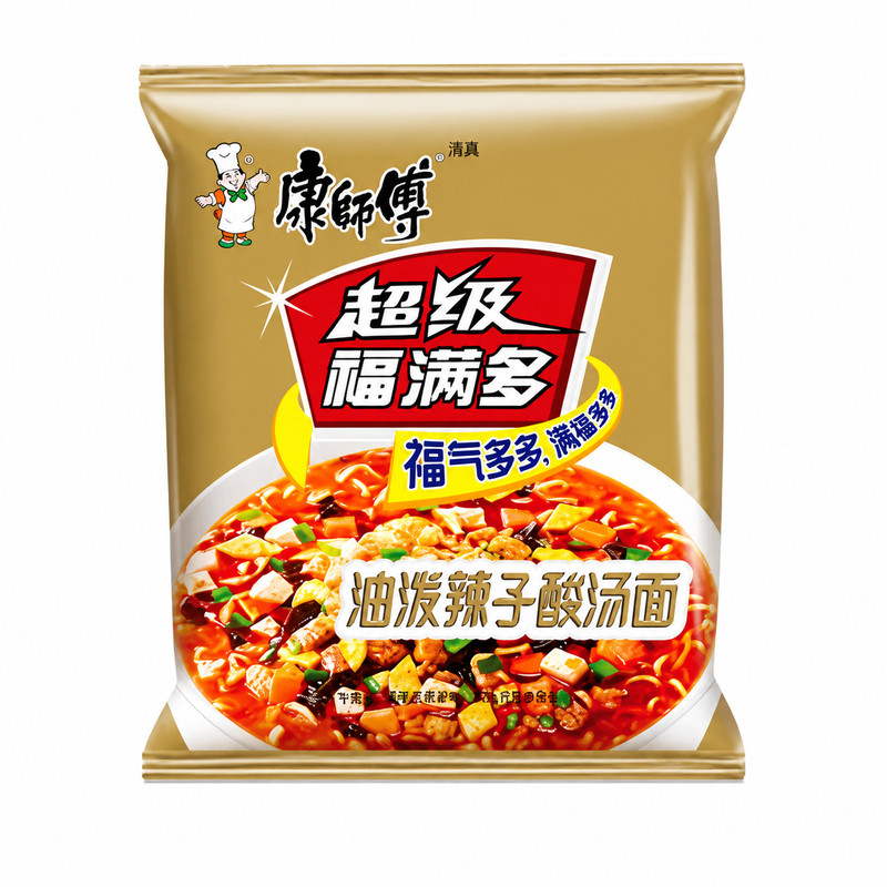 康师傅福满多香辣牛肉面袋装速食