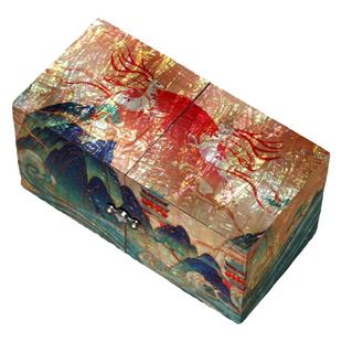 九色鹿非遗螺钿首饰盒贝壳漆器收纳盒高档精致生日结婚礼物饰品盒