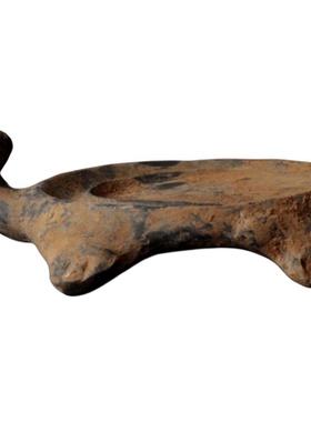 陶器仿古砚台文房四宝龟形砚台灰陶老物件书房摆件装饰品古玩收藏