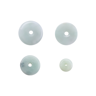 天然翡翠平安扣玉石手链耳环配件